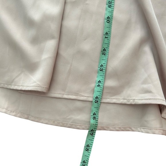 Lichi silk satin button embellished midi dress size small champagne beige luxury - Picture 12 of 14